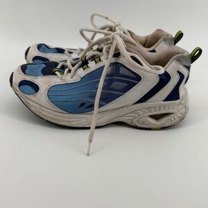 Y2K Retro Fashion Bug Womens Blue White Chunky Dad Sneakers Trainers Size 6.5